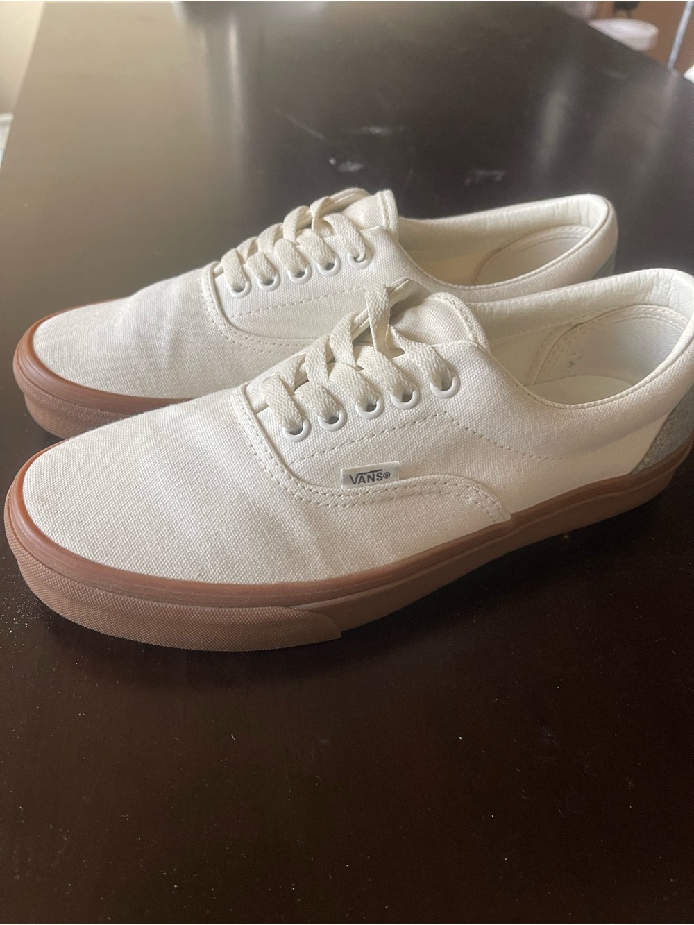 Cream Vans. WORN ONCE just have little dirt spot.